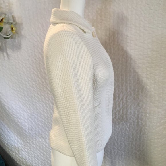 Zara Basic Waffle Knit Sweater Jacket - Picture 5 of 7